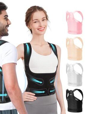 New Back Brace Posture Corrector for Women and Men, Shoulder Straightener, Adjus